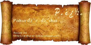 Pakurár Édua névjegykártya